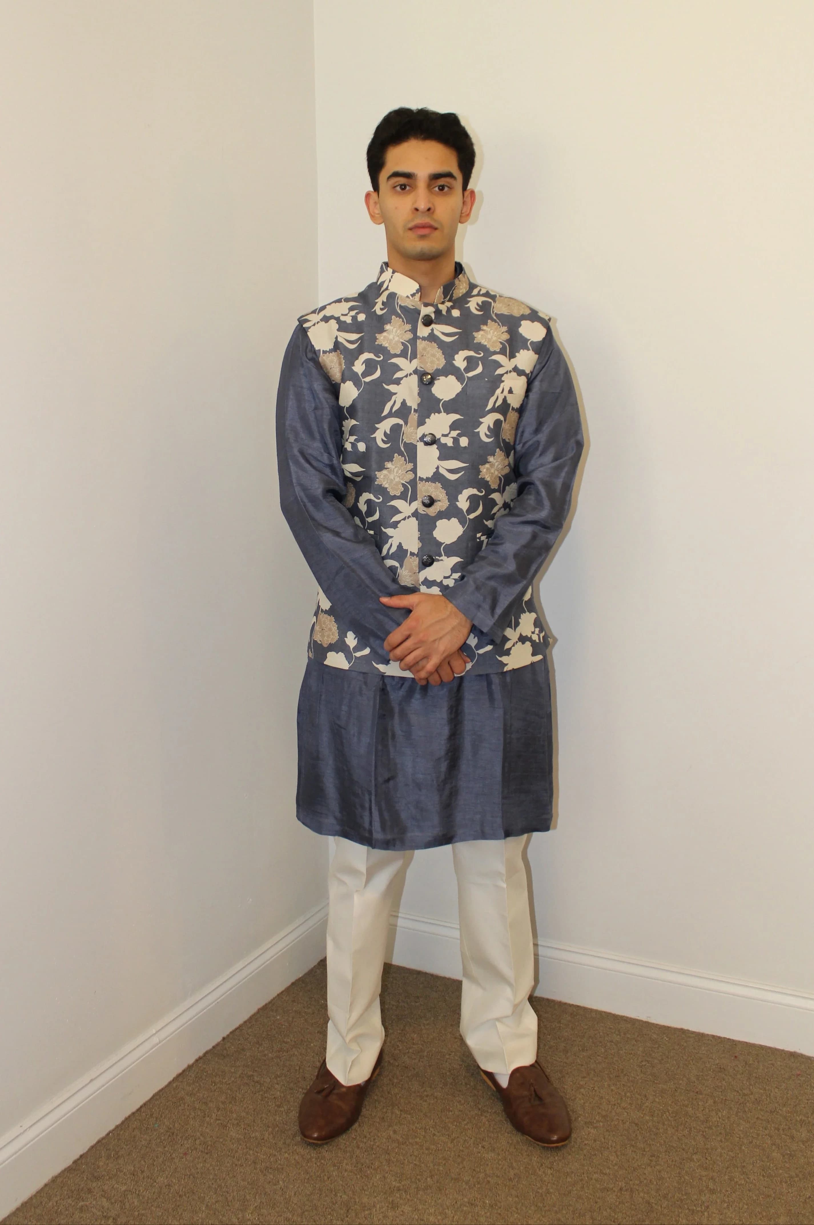 Image 3 of Krish Kurta & Vest (plain kurta) - Rental