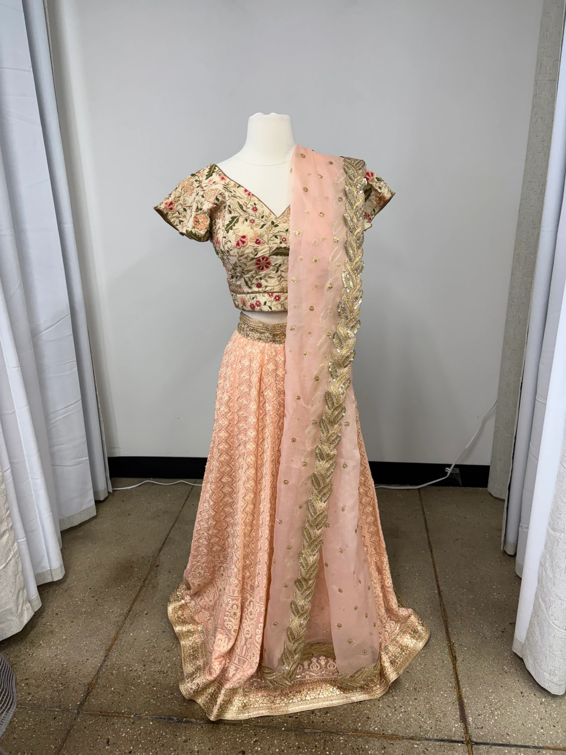 Image 1 of Cream Lehenga by Manish Malhotra