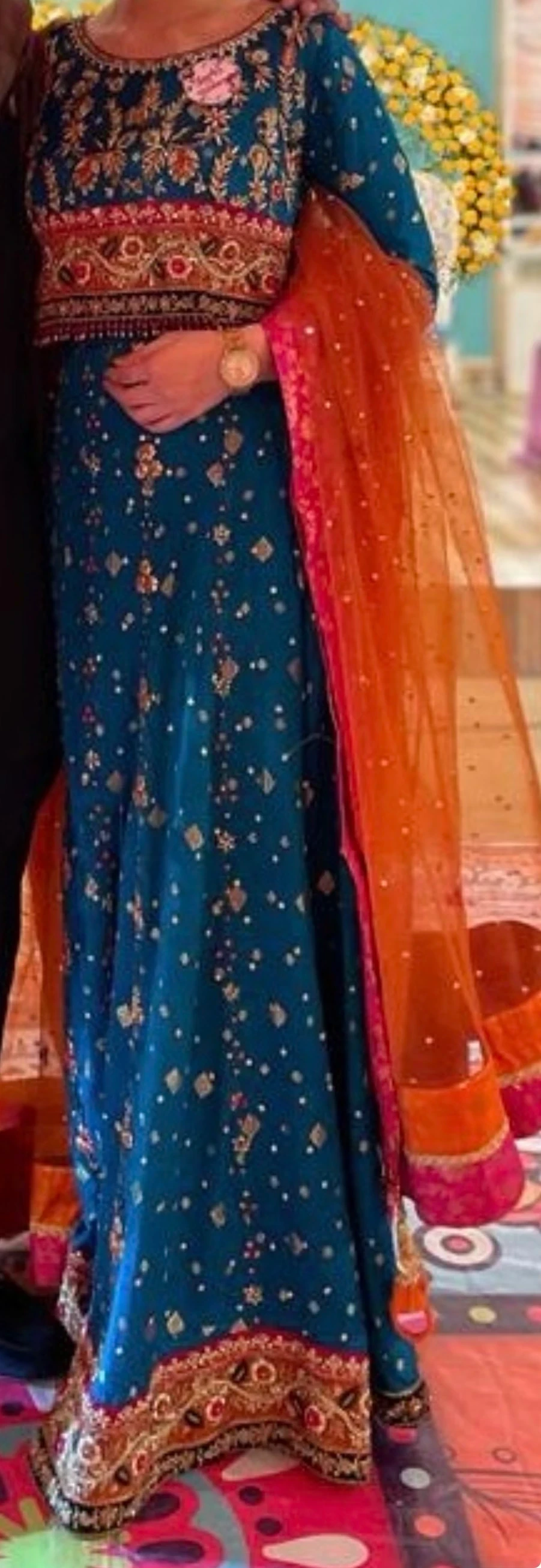 Image 3 of TEST - Blue Lehenga by Custom / Other