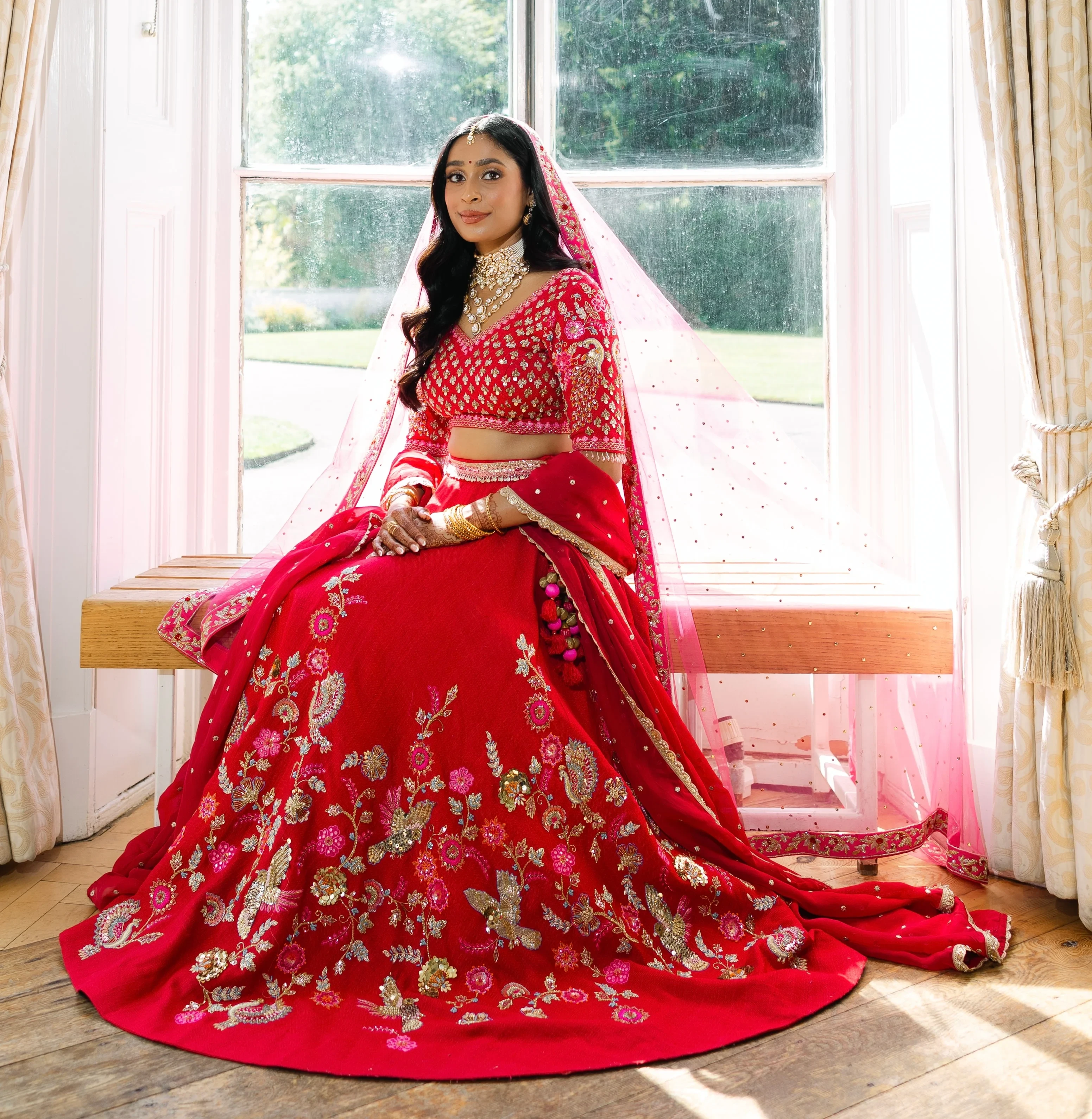 Image 2 of TEST - Red Bridal Attire by Aayka Fashion
